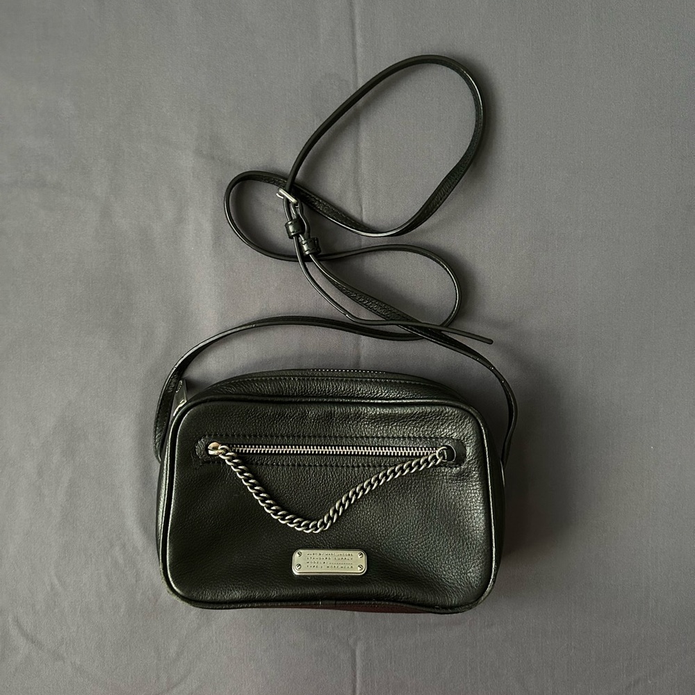 Black Leather Crossbody Bag